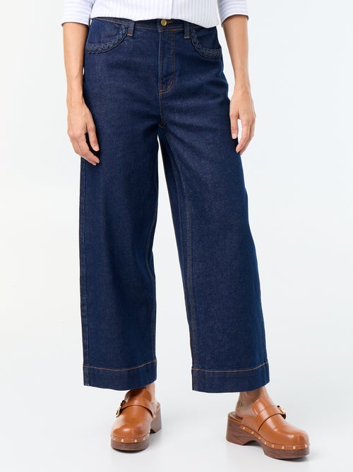 Pantalone wide leg con tasche intrecciate - Kiabi Pantalone wide leg con tasche intrecciate - Kiabi