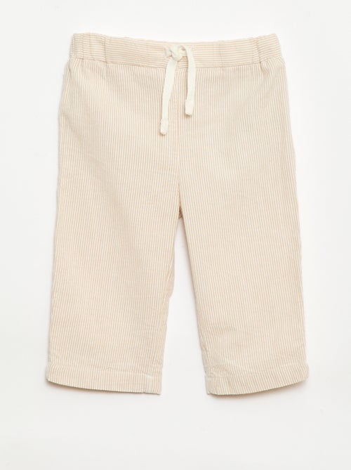 Pantaloni a righe in seersucker - Kiabi