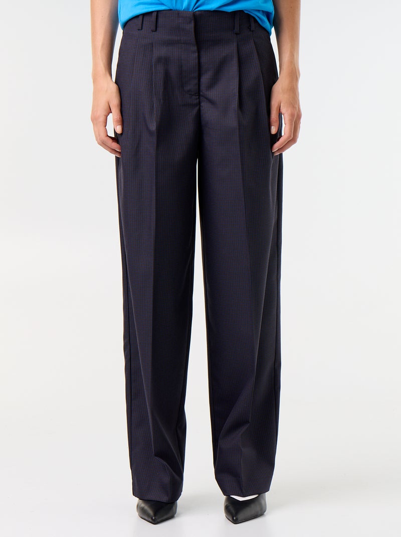 Pantaloni ampi a vita alta Blu - Kiabi