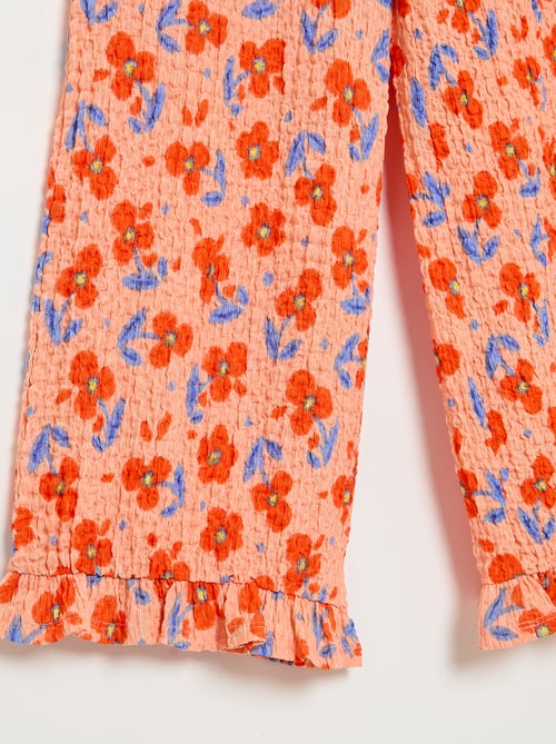 Pantaloni ampi con balze sul fondo - Kiabi