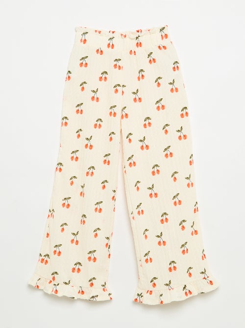 Pantaloni ampi con balze sul fondo - Kiabi
