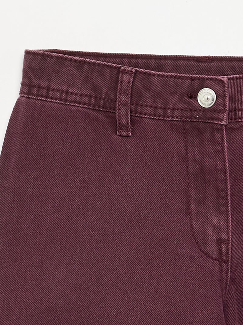 Pantaloni ampi con ricami a fiori Viola - Kiabi