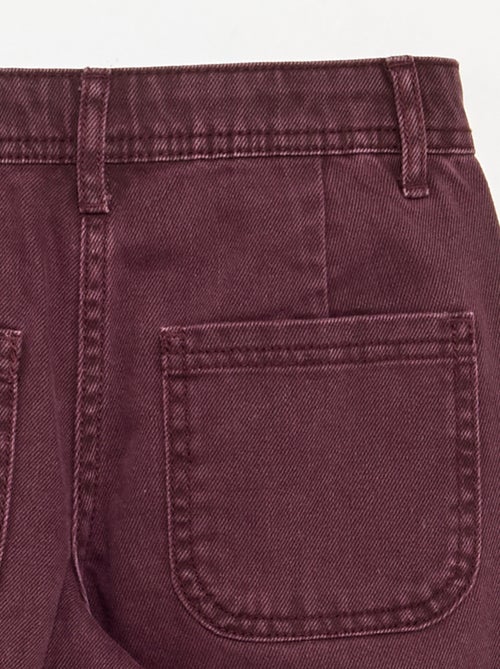 Pantaloni ampi con ricami a fiori - Kiabi
