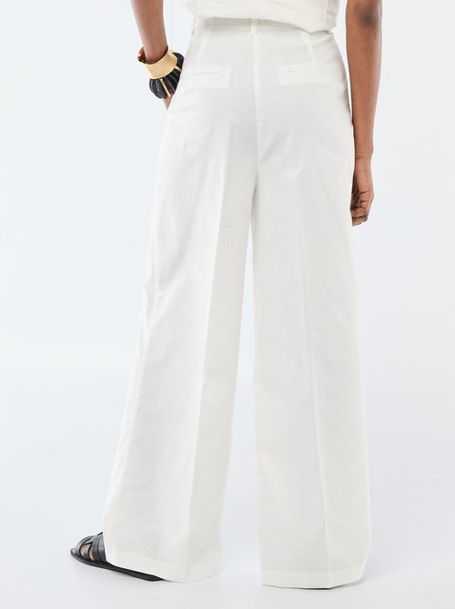 Pantaloni ampi da cerimonia in misto lino - Kiabi