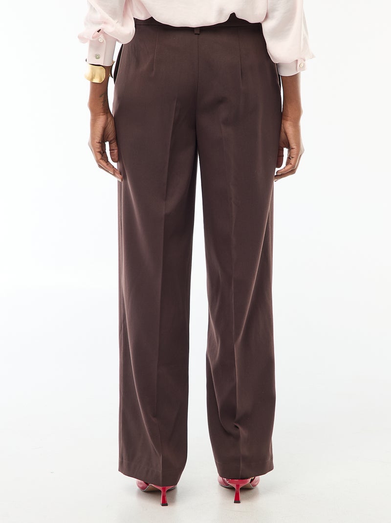 Pantaloni ampi fluidi tinta unita Marrone - Kiabi