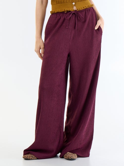 Pantaloni ampi in crêpe con 2 tasche - Kiabi