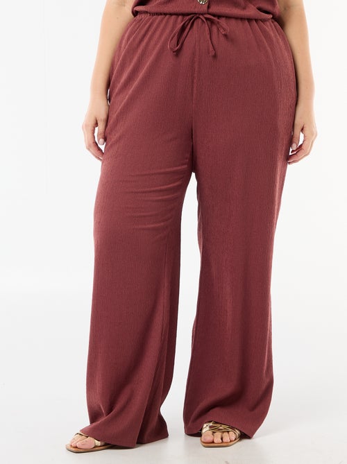 Pantaloni ampi in maglia crêpe - Kiabi
