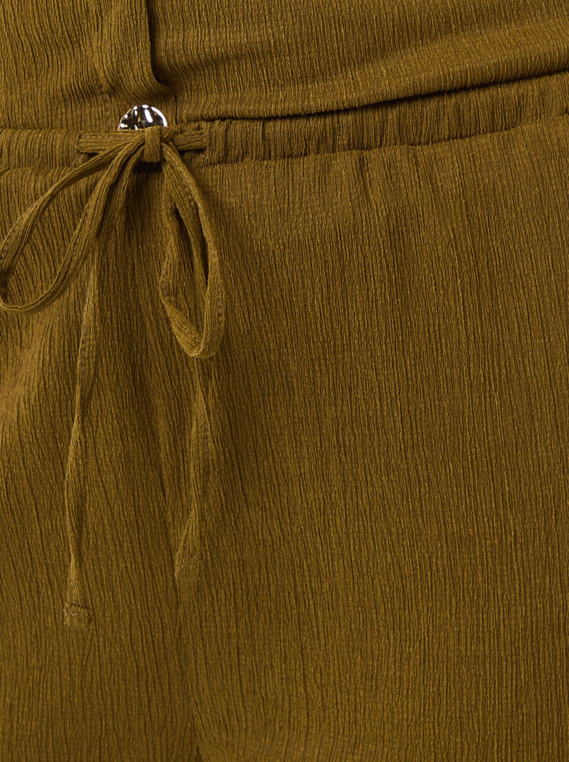 Pantaloni ampi in maglia crêpe Verde - Kiabi