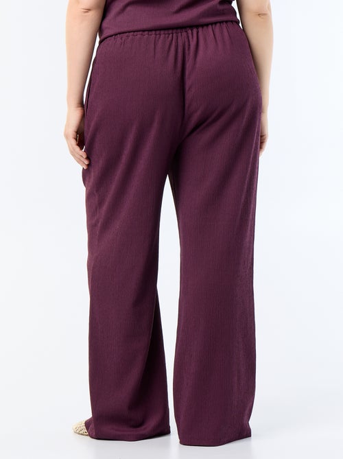 Pantaloni ampi in maglia crêpe - Kiabi