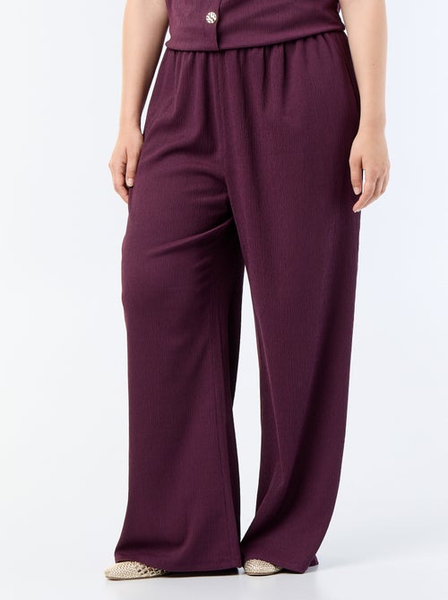 Pantaloni ampi in maglia crêpe - Kiabi