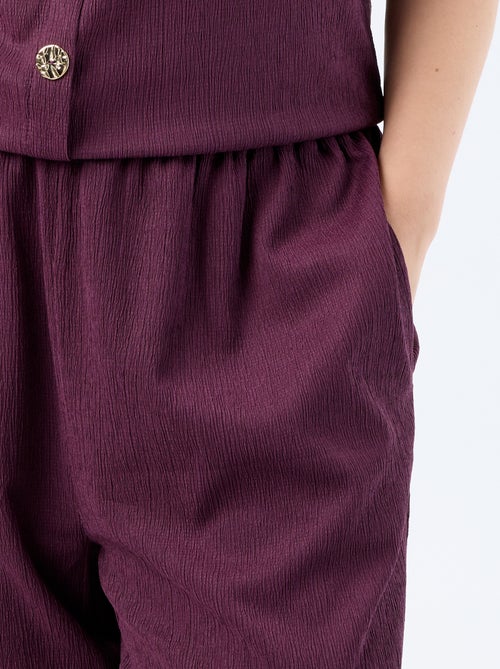 Pantaloni ampi in maglia crêpe - Kiabi