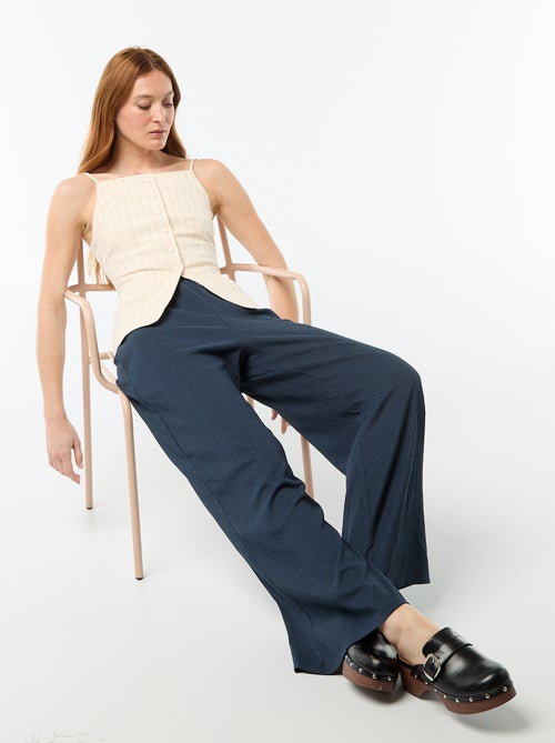 Pantaloni ampi in maglia leggera da donna - Kiabi