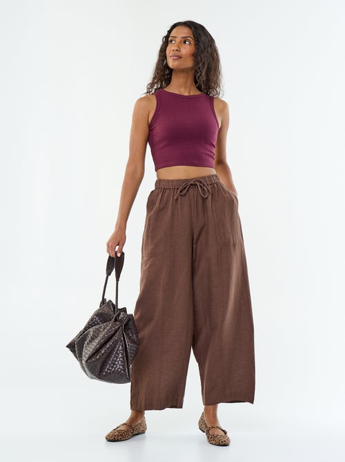Pantaloni ampi in misto lino - Kiabi Pantaloni ampi in misto lino - Kiabi