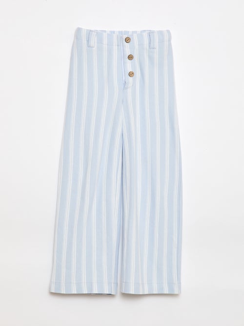 Pantaloni ampi in piqué - collezione facile da indossare - Kiabi