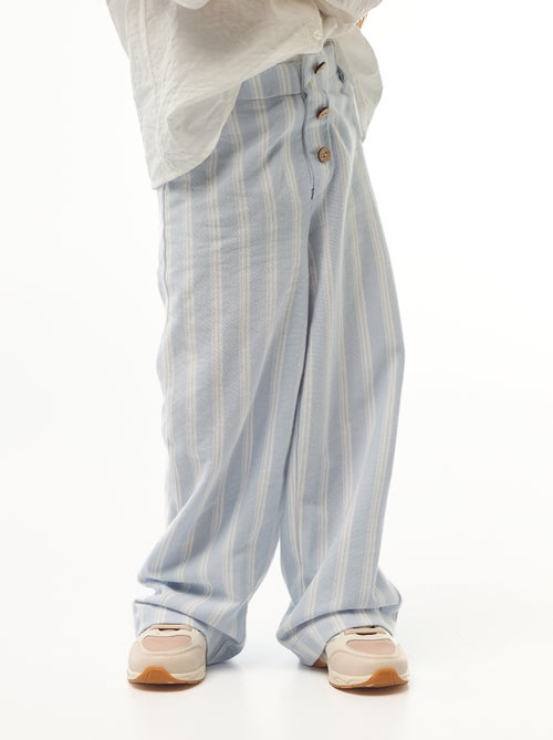 Pantaloni ampi in piqué - collezione facile da indossare - Kiabi