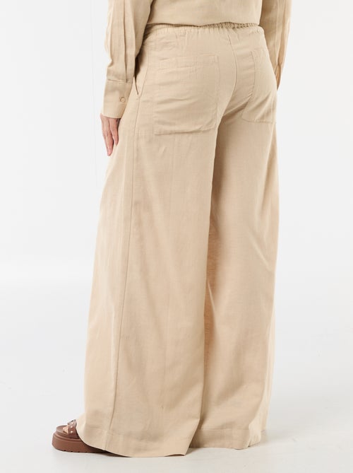Pantaloni ampi premaman in misto lino - Kiabi Pantaloni ampi premaman in misto lino - Kiabi