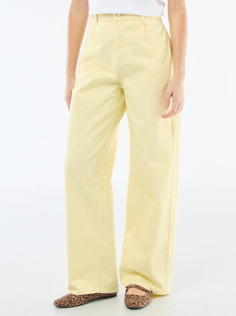 Pantaloni balloon fit Giallo - Kiabi