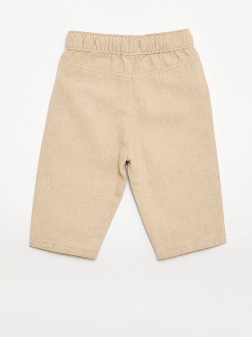 Pantaloni bianchi con sottili righe - Kiabi
