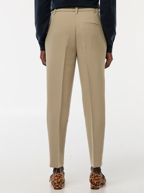 Pantaloni carota fluidi con cintura a fibbia - Kiabi