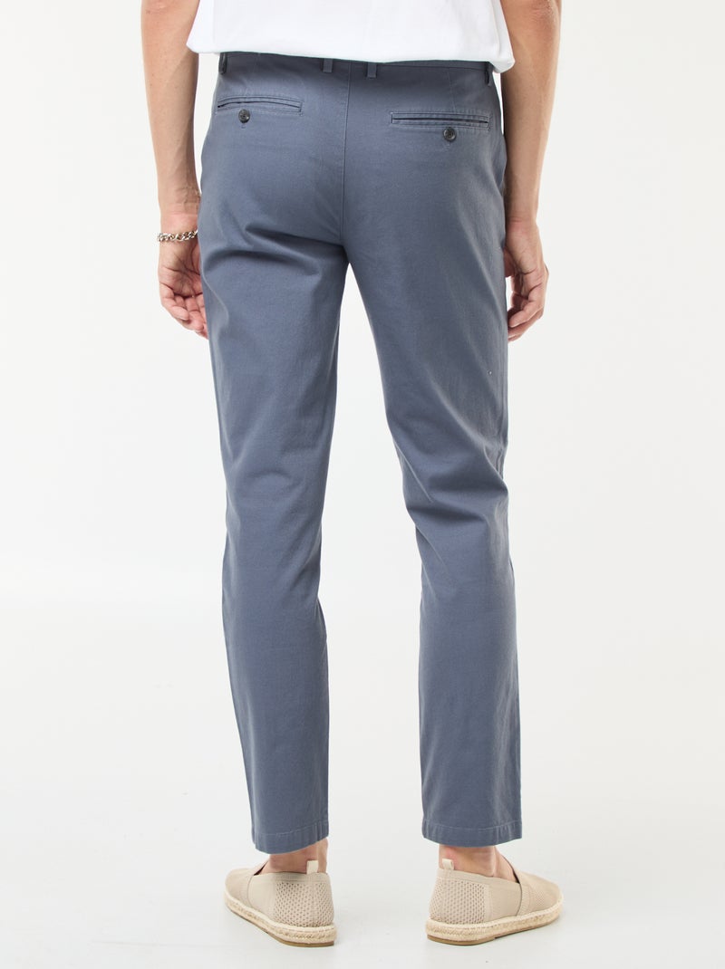 Pantaloni chino in twill Grigio - Kiabi