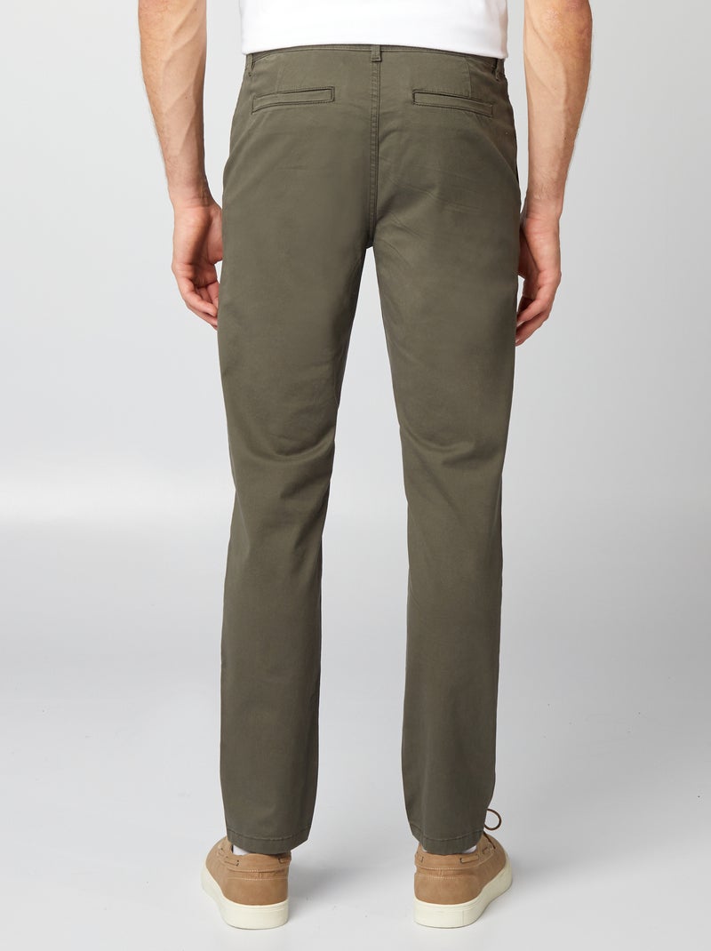 Pantaloni chino slim KAKI - Kiabi