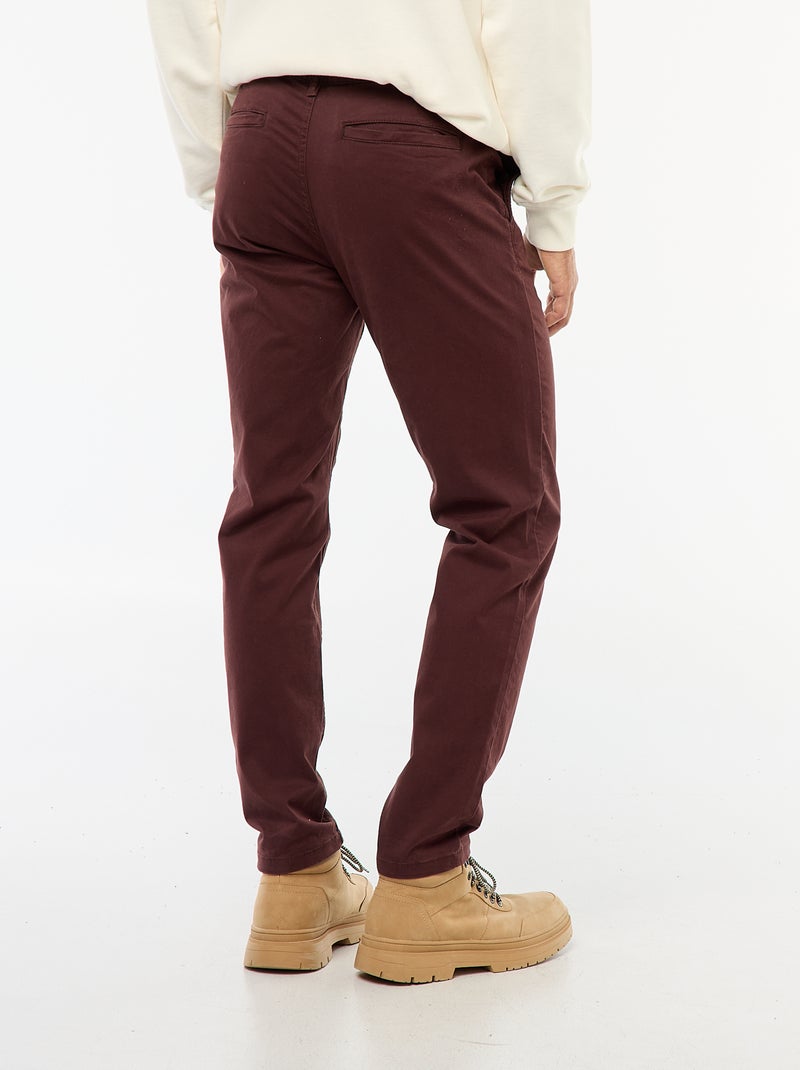 Pantaloni chino slim Rosso - Kiabi
