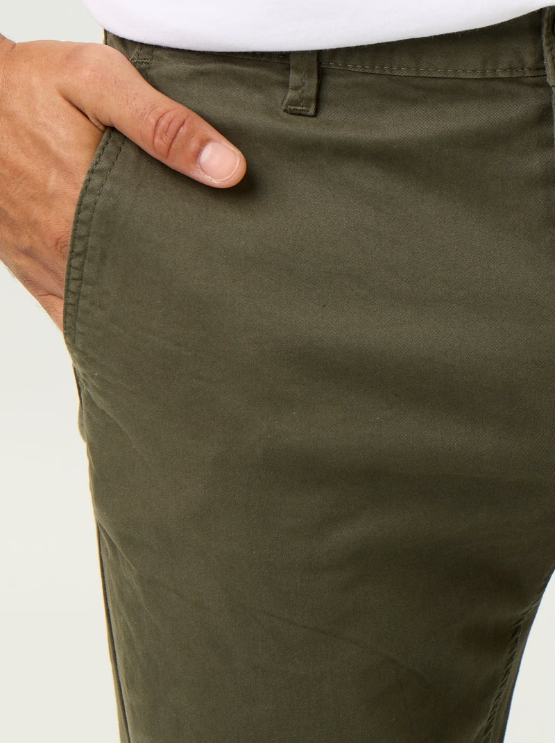 Pantaloni chino slim Verde - Kiabi