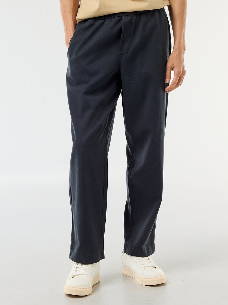 Pantaloni con cintura elasticizzata Blu - Kiabi