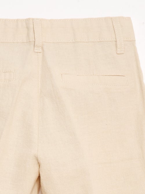 Pantaloni da abito in misto lino - Kiabi