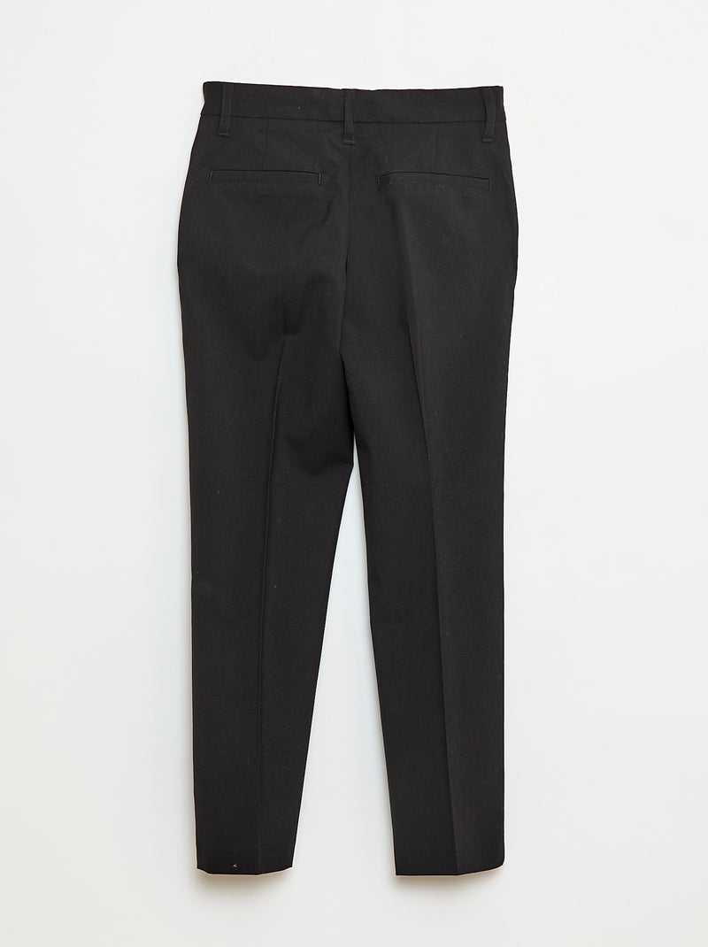 Pantaloni da abito regular tinta unita Nero - Kiabi
