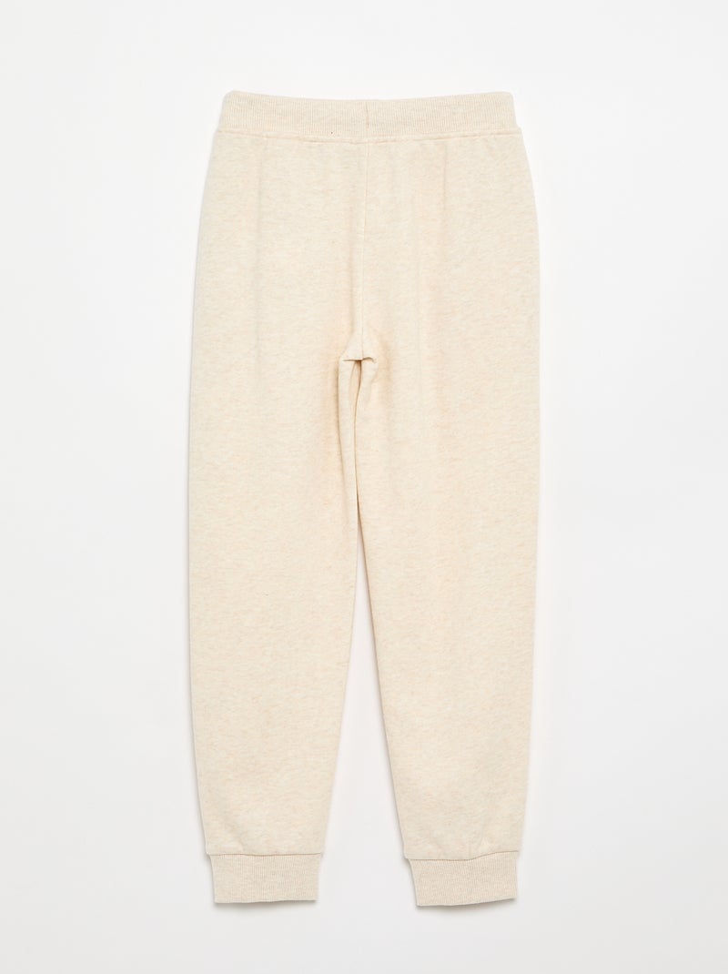 Pantaloni da jogging a tinta unita con vita elasticizzata Beige - Kiabi