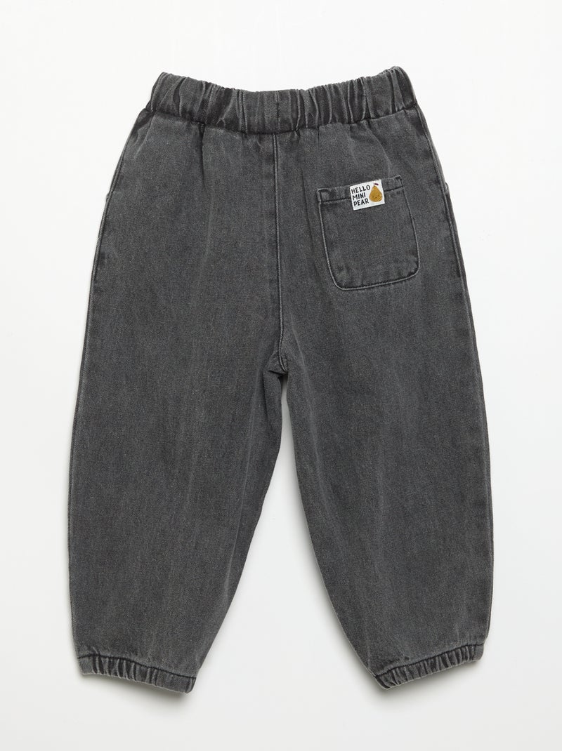 Pantaloni da jogging in denim Grigio - Kiabi