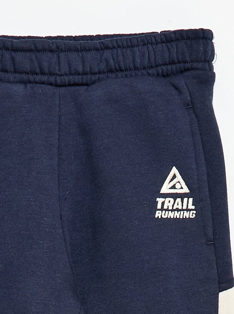 Pantaloni da jogging in felpa color block Blu - Kiabi