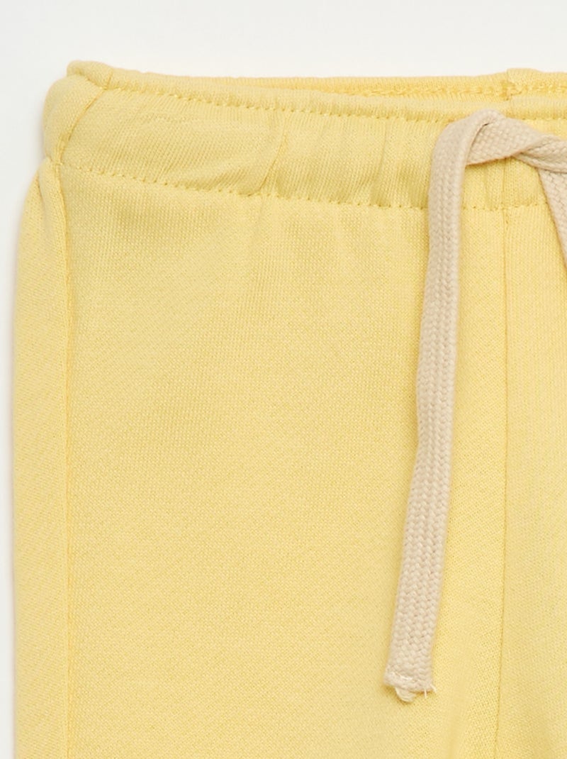 Pantaloni da jogging in french terry Giallo - Kiabi