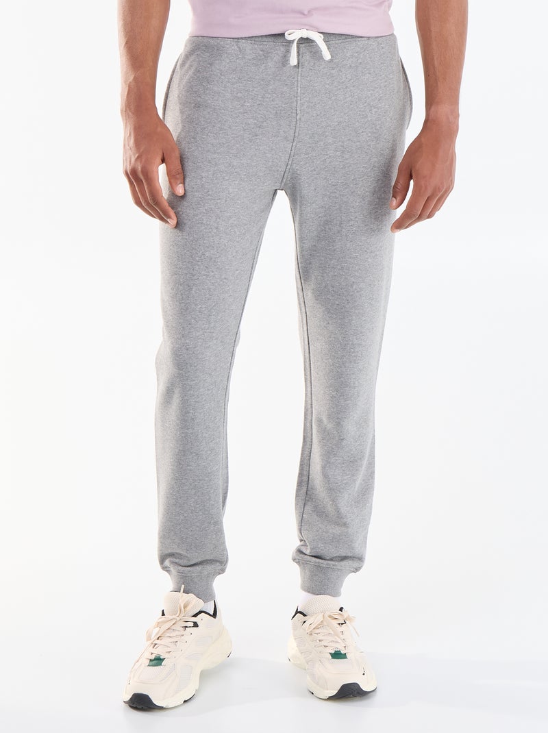 Pantaloni da jogging in French Terry Grigio - Kiabi