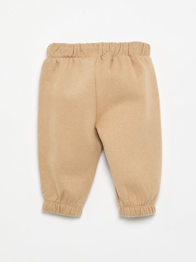 Pantaloni da jogging in pile Beige - Kiabi
