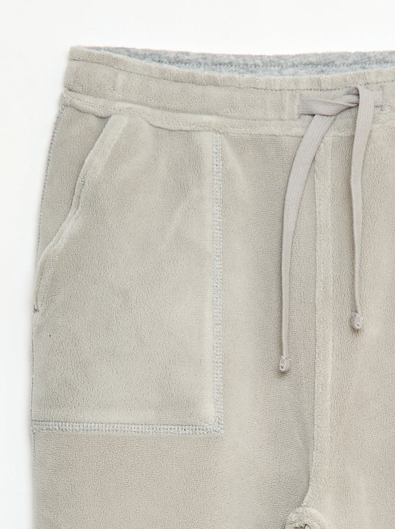 Pantaloni da jogging tinta unita con 2 tasche Grigio - Kiabi
