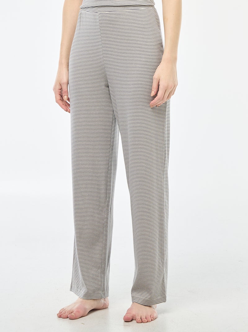 Pantaloni da notte a coste Blu - Kiabi