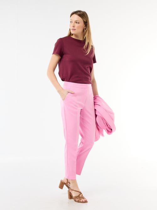 Pantaloni da tailleur dritti tinta unita - Kiabi