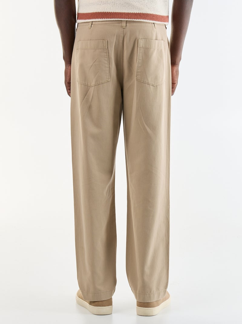 Pantaloni dal tocco morbido Beige - Kiabi