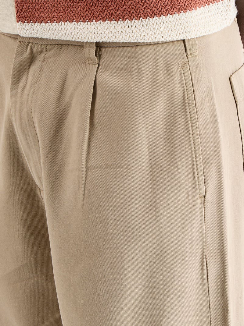 Pantaloni dal tocco morbido Beige - Kiabi