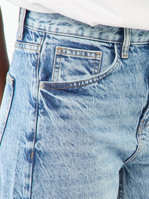 Pantaloni denim barrel in cotone - Kiabi