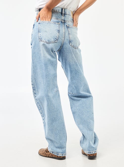 Pantaloni denim barrel in cotone - Kiabi