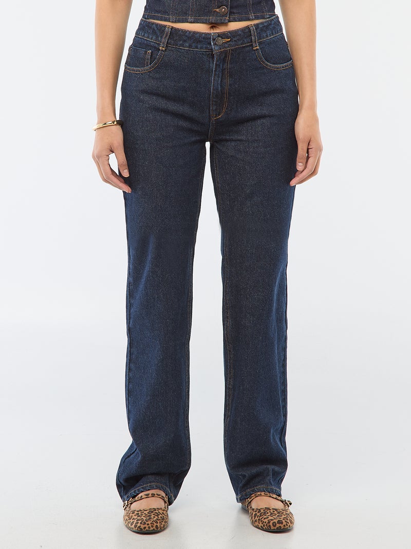 Pantaloni denim regular in cotone - L34 Blu - Kiabi