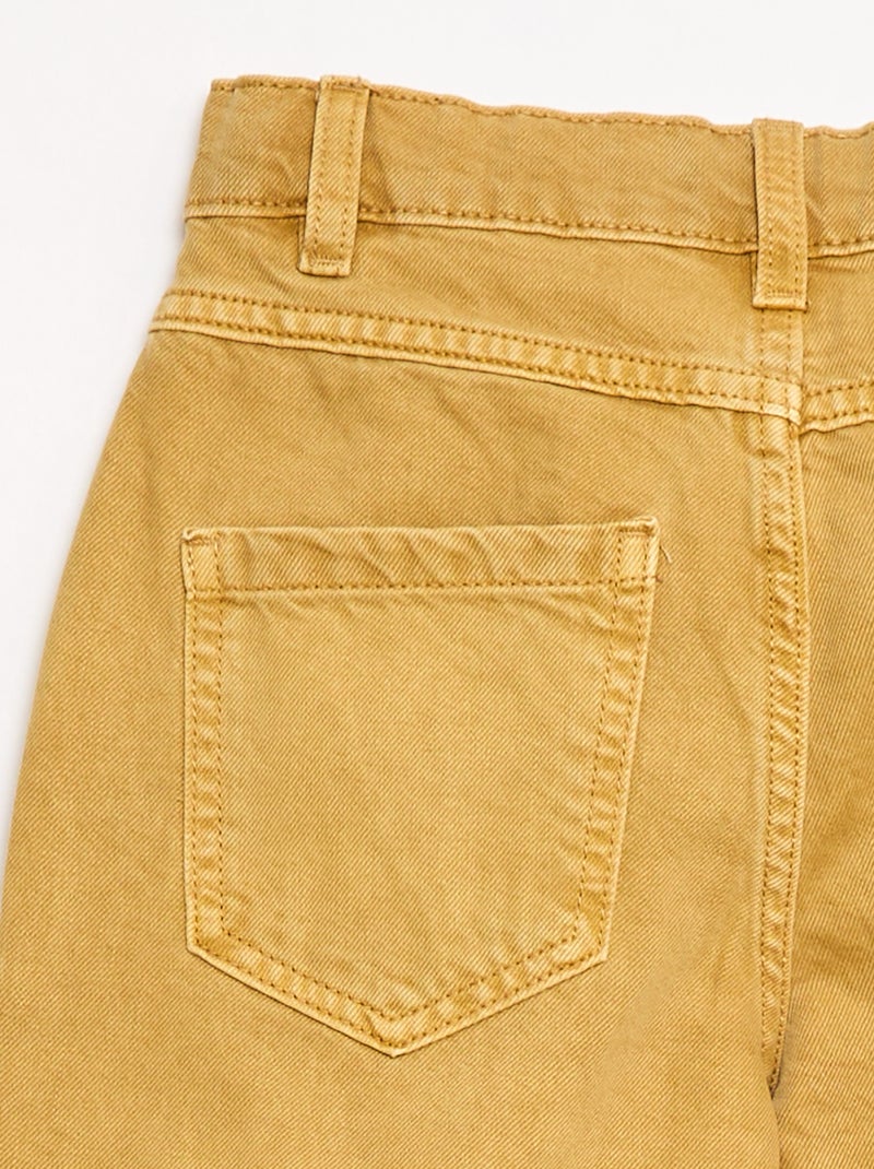Pantaloni denim taglio ampio balloon Giallo - Kiabi