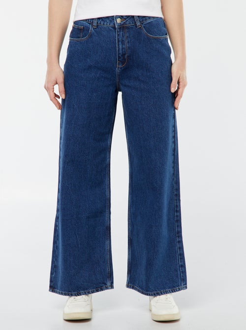 Pantaloni denim wide leg - L28 - Kiabi Pantaloni denim wide leg - L28 - Kiabi