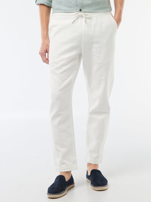 Pantaloni dritti con elastico in vita - Kiabi