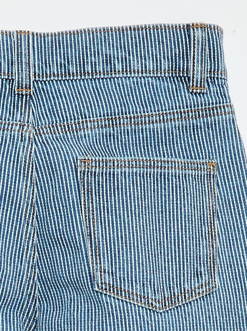 Pantaloni dritti in denim con motivo - Kiabi