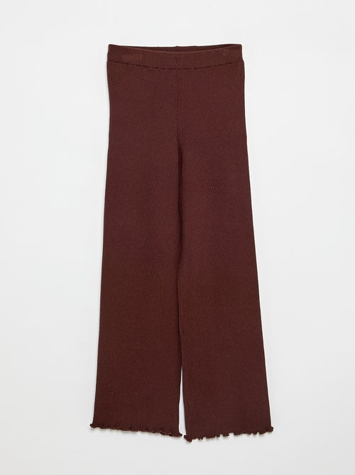 Pantaloni dritti in maglia a tinta unita - Kiabi Pantaloni dritti in maglia a tinta unita - Kiabi