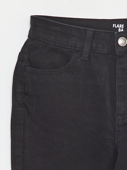 Pantaloni flare in twill con vita regolabile - Kiabi